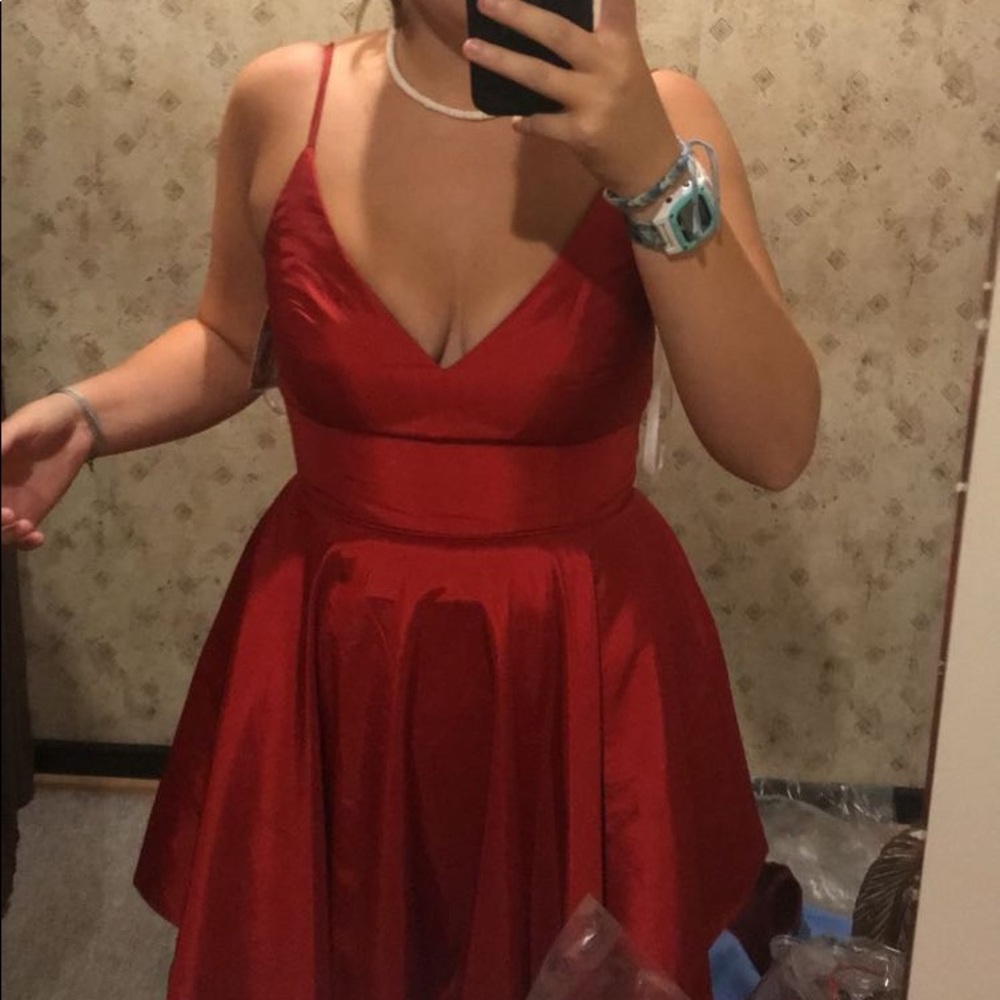 sherri hill red dress (no alterations)
